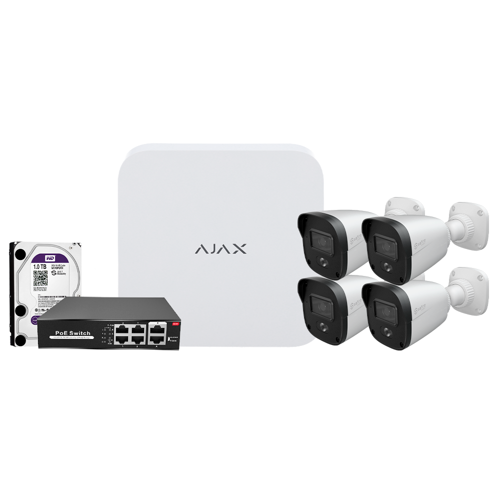 sistema de camaras de vigilancia CCTV marca AJAX